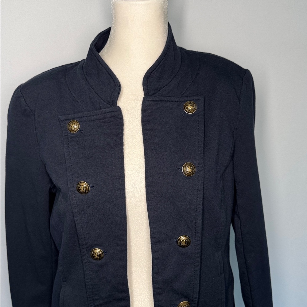 Tommy Hilfiger military-inspired band jacket in a navy blue - Picture 3 of 9